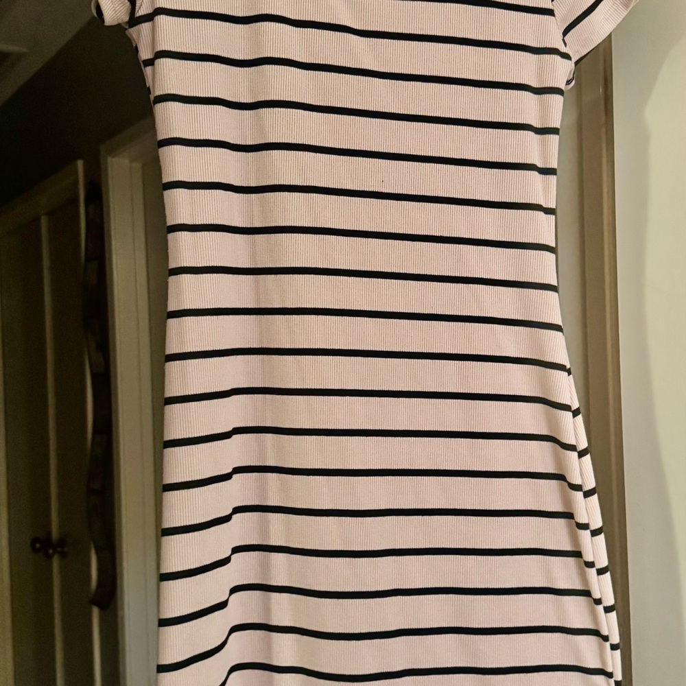 Girls Striped Short Sleeve Dress